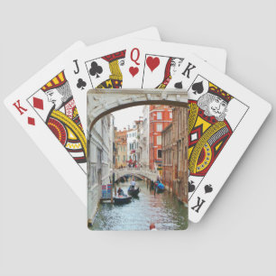 Italienische Kanäle in Venedig Spielkarten