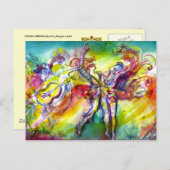 ITALIENISCHE KARNIVAL / Tanz, Musik, Theater Postkarte (Vorne/Hinten)