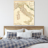 Italienische Karte Atlas Leinwanddruck (Insitu (Schlafzimmer))