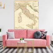 Italienische Karte Atlas Leinwanddruck (Insitu (Wohnzimmer))