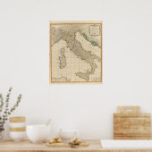 Italienische Karte Atlas Poster (Küche)