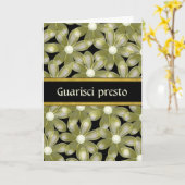 Italienische Karte Get Well bald Quarisci Presto B (Gelbe Blume)