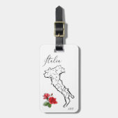 *~* Italienische Karte Italienische Rose Gepäckanhänger (Vorderseite vertikal)