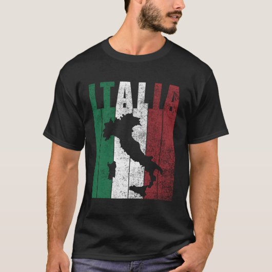 Italienische Karte Italienisches Flag Italienische T-Shirt (Vorderseite)