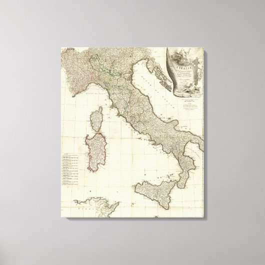 Italienische Karte Leinwanddruck (Vorderseite)