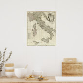 Italienische Karte Poster (Küche)