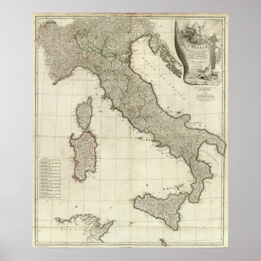 Italienische Karte Poster (Vorne)