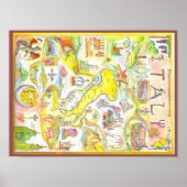 Italienische Karte Poster (Vorne)