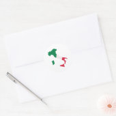 Italienische Karte Runder Aufkleber (Umschlag)