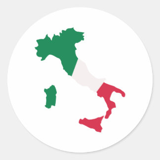 Italienische Karte Runder Aufkleber