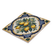 Italienische Keramik Lemon Tile Blue Majolica Fliese (Seite)