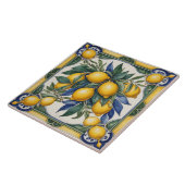 Italienische Keramik Lemon Tile Blue Majolica Fliese (Seite)