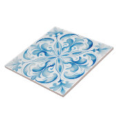 Italienische Keramik Tile Blue White Fliese (Seite)