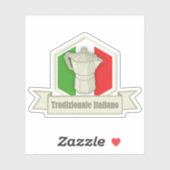 Italienische Klassik Brew: Vintager Kaffee Inspiri Aufkleber (Blatt)