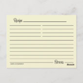 Italienische Knoblauchrezeptkarte Postkarte (Rückseite)