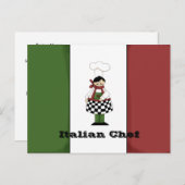 Italienische Koch #8 Rezeptkarte Postkarte (Vorne/Hinten)