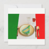 Italienische    Kochkarte Einladung (Vorderseite)