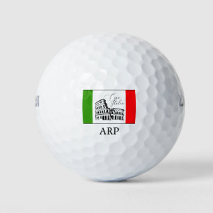 *~* Italienische Kolosseum-Flagge Ciao Italia Ital Golfball