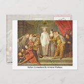 Italienische Komiker von Antoine Watteau Postkarte (Vorne/Hinten)