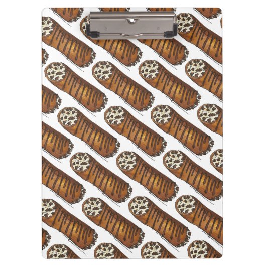 Italienische Konditorei Cannoli Klemmbrett (Vorderseite)