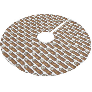 Italienische Konditorei Cannoli Polyester Weihnachtsbaumdecke