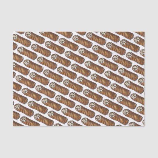 Italienische Konditorei Cannoli Seidenpapier (Vorderseite)