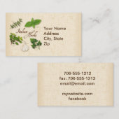 Italienische Kräuter anpassen Visitenkarte (Vorne/Hinten)