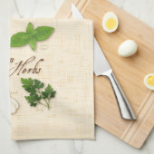 Italienische Kräuter, Basil, Oregano, Petersilie, Küchentuch (Viertel Falte)