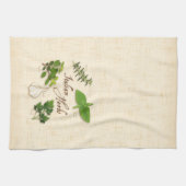 Italienische Kräuter, Basil, Oregano, Petersilie,  Küchentuch (Horizontal)