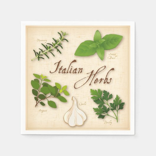 Italienische Kräuter Napkins Serviette (Vorderseite)