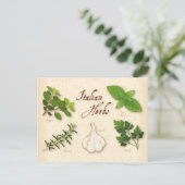 Italienische Kräuter Postkarte anpassen (Stehend Vorderseite)