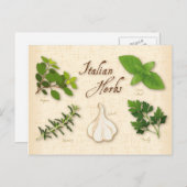 Italienische Kräuter Postkarte anpassen (Vorne/Hinten)