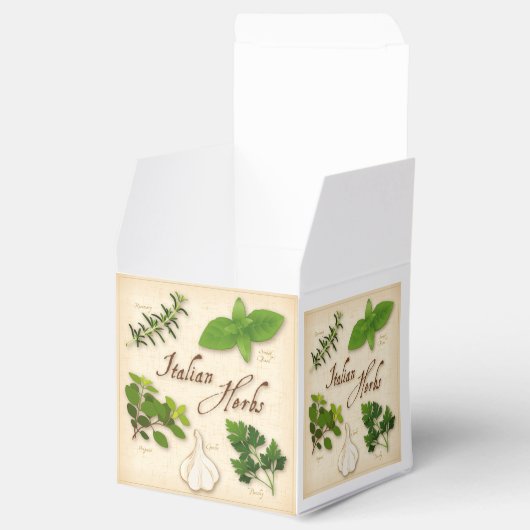 Italienische Kräuterboxen Geschenkschachtel (Geöffnet)