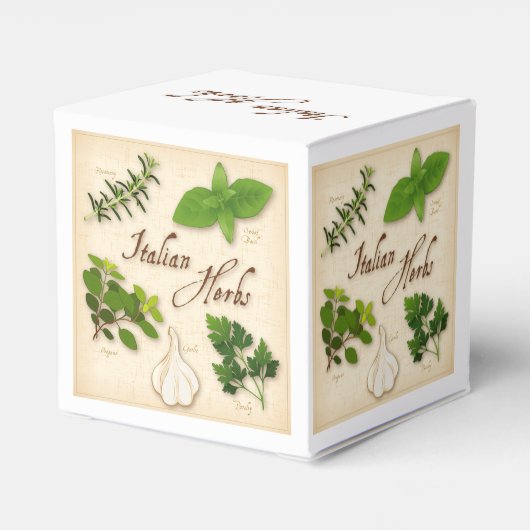 Italienische Kräuterboxen Geschenkschachtel (Rückseite)