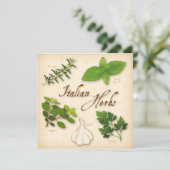 Italienische Kräuterkarte (Stehend Vorderseite)