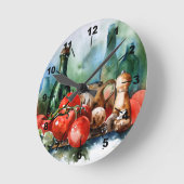Italienische Küche Aquarell Uhr (Winkel)