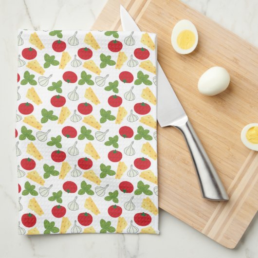 Italienische Küche - die wichtigsten Zutaten Geschirrtuch (Viertel Falte)