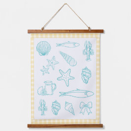 Italienische Küche - Drucken | Sorrento Blue Wandteppich Mit Holzrahmen