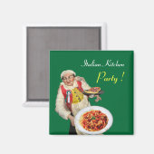 ITALIENISCHE KÜCHE, grün Magnet (Vorderseite/Rückseite)