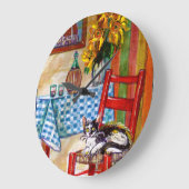 ITALIENISCHE KÜCHE IN FLORENZ GROßE WANDUHR (Winkel)