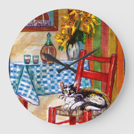 ITALIENISCHE KÜCHE IN FLORENZ GROßE WANDUHR (Vorderseite)