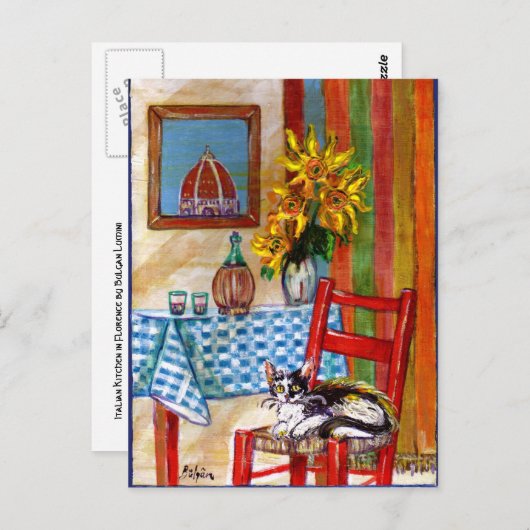 ITALIENISCHE KÜCHE IN FLORENZ POSTKARTE (Vorne/Hinten)