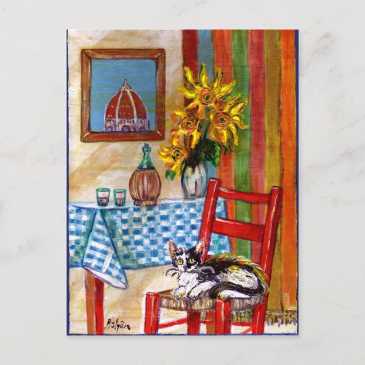 ITALIENISCHE KÜCHE IN FLORENZ POSTKARTE (Vorderseite)
