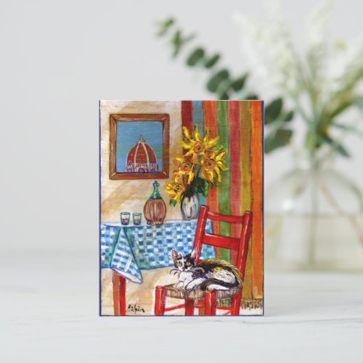 ITALIENISCHE KÜCHE IN FLORENZ POSTKARTE (Stehend Vorderseite)