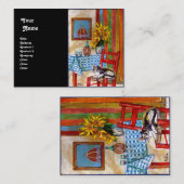 ITALIENISCHE KÜCHE IN FLORENZ, schwarz Visitenkarte (Vorne/Hinten)