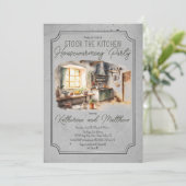 Italienische Küche Lagerfeuer Küchenherd Einladung (Stehend Vorderseite)