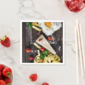 Italienische Küche Lebensmittel personalisieren Te Serviette (Beispiel)