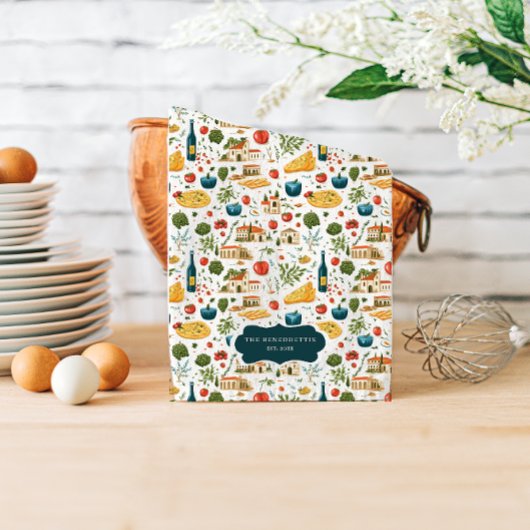 Italienische Küche Monogram Teetuch Geschirrtuch