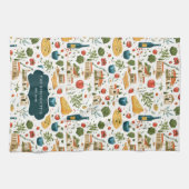 Italienische Küche Monogram Teetuch Geschirrtuch (Horizontal)