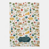 Italienische Küche Monogram Teetuch Geschirrtuch (Vertikal)